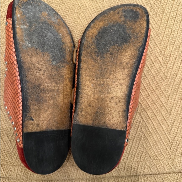 Isabel Marant Red Sandals with Silver Accents size 38 - Picture 3 of 3